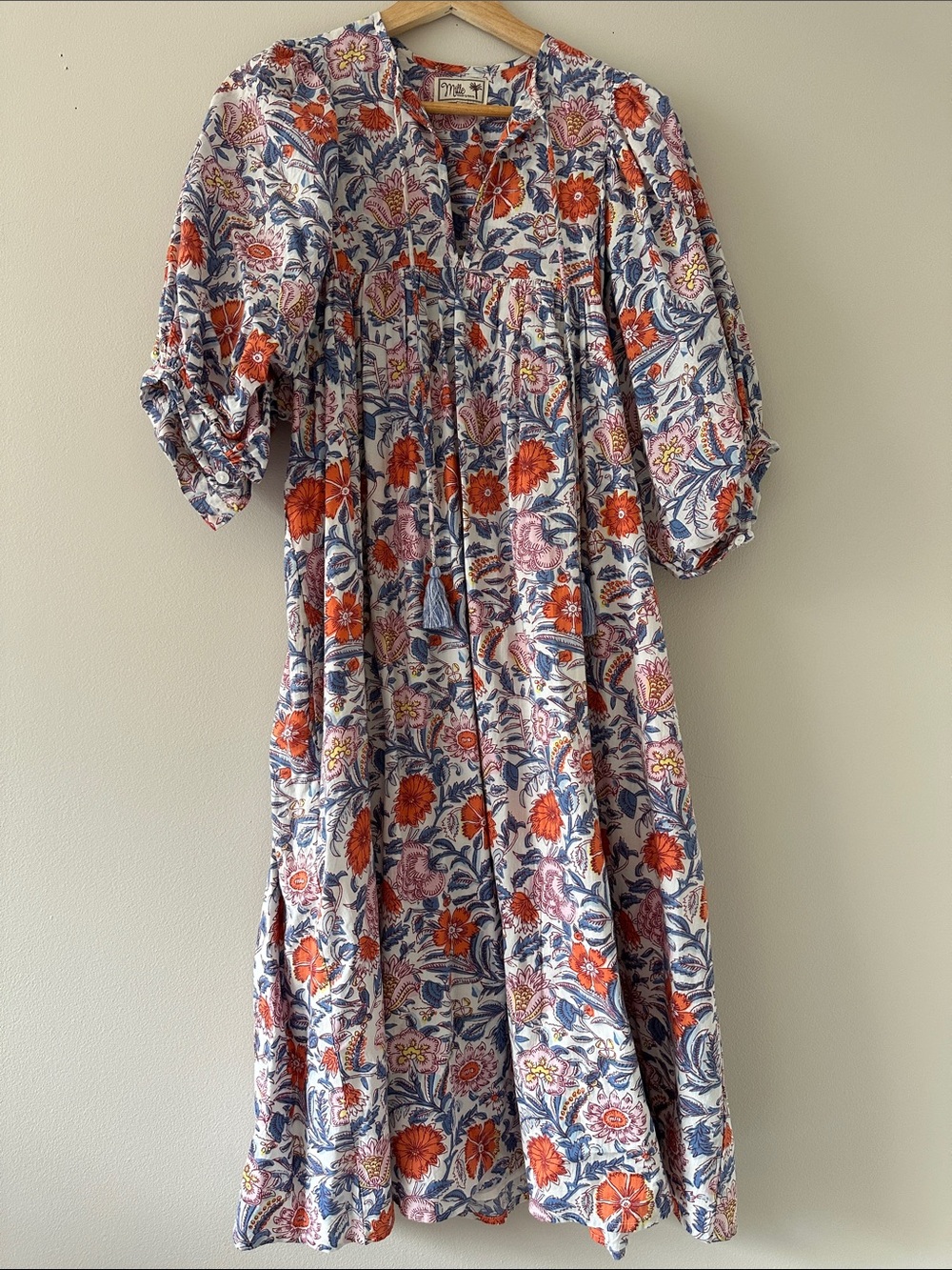 Mille Saffron Midi Dress in Newport Floral Size Small